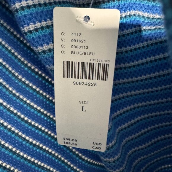 Pilcro Women’s Size Large Blue Stripe Scoop Halter Neck Knit Tank Top New - Picture 7 of 9